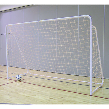 Soccer Goal (Indoor/Outdoor) - Steel - Folding Soccer Goal (7 ft.H x 12 ft.W x 4 ft.D) - Portable - Youth/Junior (White)